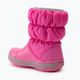 Crocs Winter Puff Kids Schneestiefel electric pink/hellgrau 3