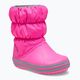 Crocs Winter Puff Kids Schneestiefel electric pink/hellgrau 8