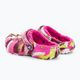 Crocs Classic Lined Marbled Clog electric pink/multi Kinder-Pantoletten 4