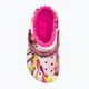 Crocs Classic Lined Marbled Clog electric pink/multi Kinder-Pantoletten 7