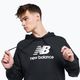 Herren Training Sweatshirt New Balance Essentials Stacked Logo French Terry Hoodie schwarz MT31537BK 8