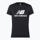 Damen New Balance Essentials Stacked Logo Co T-shirt schwarz NBWT31546 5