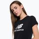 Damen New Balance Essentials Stacked Logo Co T-shirt schwarz NBWT31546 4