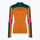 Frauen Smartwool Merino Baselayer Colorblock thermische Langarm 1/4 Zip Boxed Marmelade 3