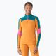 Frauen Smartwool Merino Baselayer Colorblock thermische Langarm 1/4 Zip Boxed Marmelade