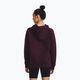 Training Sweatshirt Hoodie Damen Under Armour Rival Fleece Big Logo dark maroon/white 3