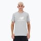 Herren New Balance Stacked Logo athletisches graues T-shirt 3