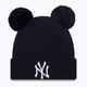 Neue Ära Weiblich Metallic Logo Beanie New York Yankees schwarz