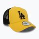 Herren New Era Liga wesentliche Trucker Los Angeles Dodgers gelb Baseballkappe 3