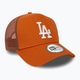 Herren New Era Liga wesentliche Trucker Los Angeles Dodgers med braun Baseballkappe 3