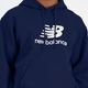 Herren New Balance Stacked Logo French Terry Hoodie navy 4