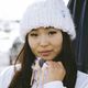 Damen Snowboardmütze ROXY Chloe Kim Beanie hellweiß 8
