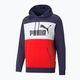 Sweatshirt mit kapuze Herren PUMA Ess+ Colorblock dunkelblau-rot 6