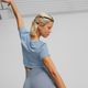 Damen Yoga-Shirt PUMA Studio Yogini Lite Twist blau 523164 18 4