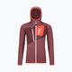 Damen-Trekking-Sweatshirt Ortovox Fleece Grid Hoody rot 87201 10