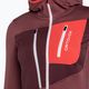 Damen-Trekking-Sweatshirt Ortovox Fleece Grid Hoody rot 87201 8