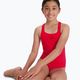 Speedo Eco Endurance+ Medalist roter einteiliger Badeanzug für Kinder 13
