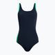 Einteiliger Badeanzug Damen Speedo Boom Logo Splice Muscleback dunkelblau-grün 68-129