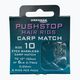 Drennan Pushstop H'Rig Carp Match Methode Vorfach mit Stopper Haken ohne Widerhaken + Schnur 8 Stück klar HNQCMA014