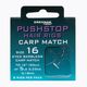 Pushstop H'rig Carp Method Vorfach mit Stopper Haken ohne Widerhaken + Schnur 8 Stück klar HNQCMA016