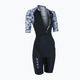 Damen-Triathlonanzug ZONE3 Lava Short Sleeve Trisuit weiß/kies 3