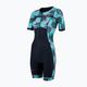 Damen Triathlonanzug ZONE3 Activate+ Short Sleeve Trisuit tribal rush/schwarz/khaki