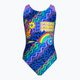 Speedo Digital Placement Splashback einteiliger Badeanzug für Kinder blau und lila 8-00262514737