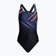 Speedo Digital Placement Medalist einteiliger Badeanzug für Damen schwarz/rot 8-00305514839