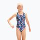 Speedo Digital Allover Leaderback einteiliger Badeanzug für Kinder blau/schwarz 8-1237714743 3