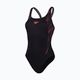 Speedo HyperBoom Splice Muscleback einteiliger Badeanzug schwarz/plum dandy/siren rot