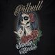 Damen-T-Shirt Pitbull West Coast Santa Muerte black 5