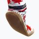 Glovii GOB weiß/rot/graue beheizte Hausschuhe mit Socken 3