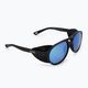 GOG Nanga mattschwarze / mehrfarbige weiß-blaue Sonnenbrille E410-2P