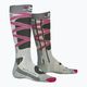 Damenskisocken X-Socks Ski Control 4.0 grau-rosa XSSSKCW19W 4
