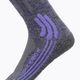 Damen-Trekkingsocken X-Socks Trek X Merino grau lila melange/grau melange 3