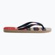 Havaianas Top Nautical Flip Flops beige Stroh / marineblau / rubinrot 9