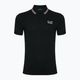 Herren EA7 Emporio Armani Golf Pro Polo Check Hemd schwarz