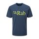 Herren Rab Stance Logo SS Trekking-T-Shirt navy blau QCB-08-DI-S 3