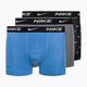Herren Boxershorts Nike Everyday Cotton Stretch Trunk 3Pk UB1 swoosh print/grau/uni blau
