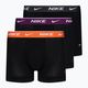 Herren Nike Everyday Cotton Stretch Trunk Boxershorts 3 Paar schwarz/violett/orange