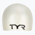 Kinderschwimmkappe TYR Wrinkle-Free Silicone weiß