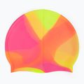 Kinder-Schwimmkappe TYR Tiedye Silicone Multicolor Jr yellow/pink/orange 2