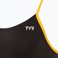 Einteiliger Badeanzug TYR Hexa Cutoutfit schwarz/gold 3