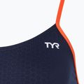 Einteiliger Damen-Badeanzug TYR Hexa Cutoutfit navy/orange 3