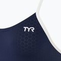 Einteiliger Damen-Badeanzug TYR Hexa Cutoutfit navy/weiß 3