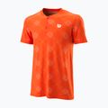 Herren-Tennisshirt Wilson PWR SMLS Henley III orange WRA804501