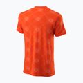 Herren-Tennisshirt Wilson PWR SMLS Henley III orange WRA804501 2