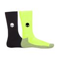 Herrentennissocken HYDROGEN 2 Paar schwarz/gelb T00306D81 8