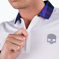 Herren HYDROGEN Tartan weiß und lila Tennis-Poloshirt T00518E82 2