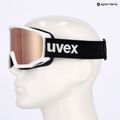 Skibrille UVEX Athletic CV Race white matt/mirror rose green clear 6